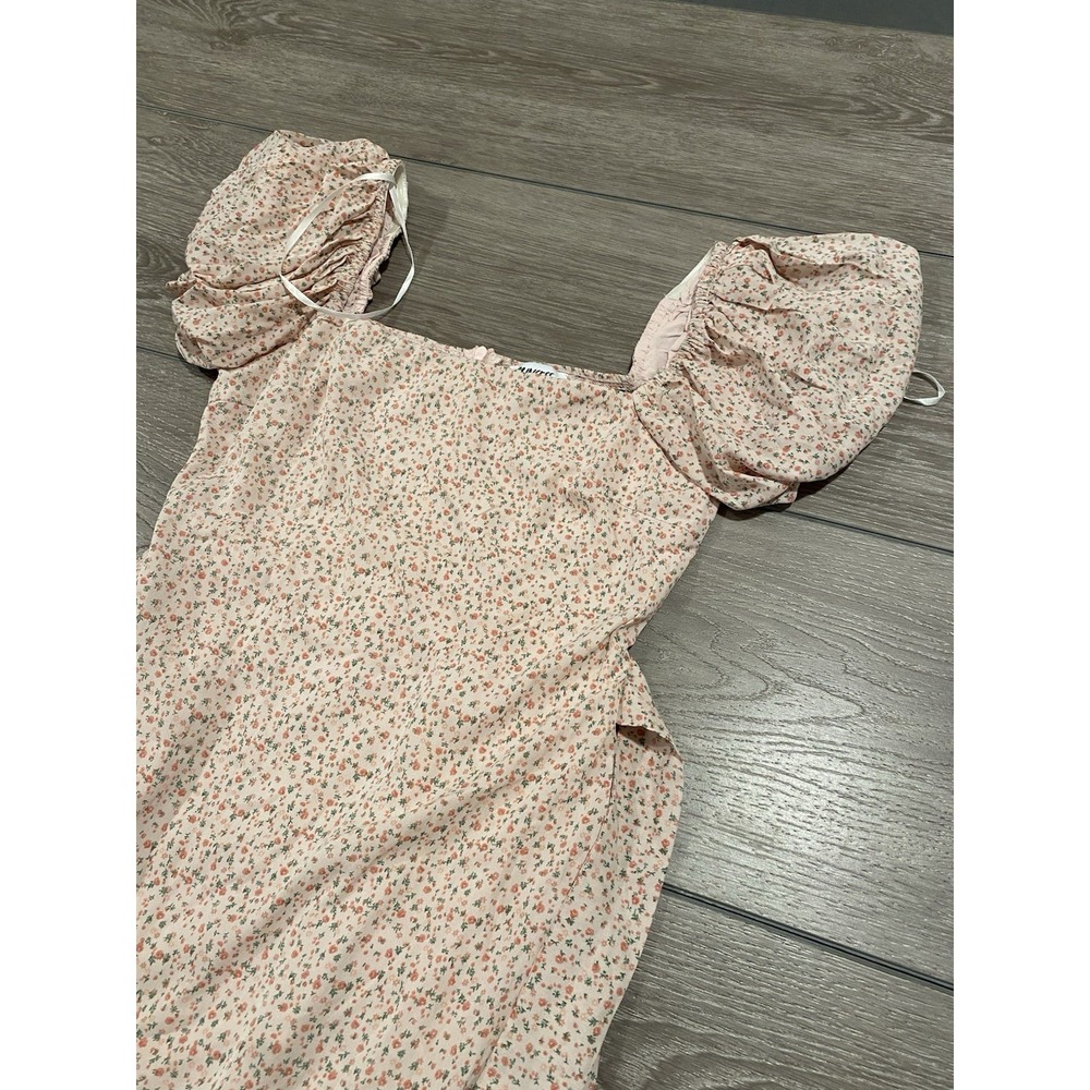 Princess Polly Women's‎ Annie Mini Wrap Dress Floral Roses Pink Size 2